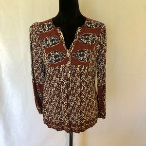 Lucky Brand Boho inspired Blouse